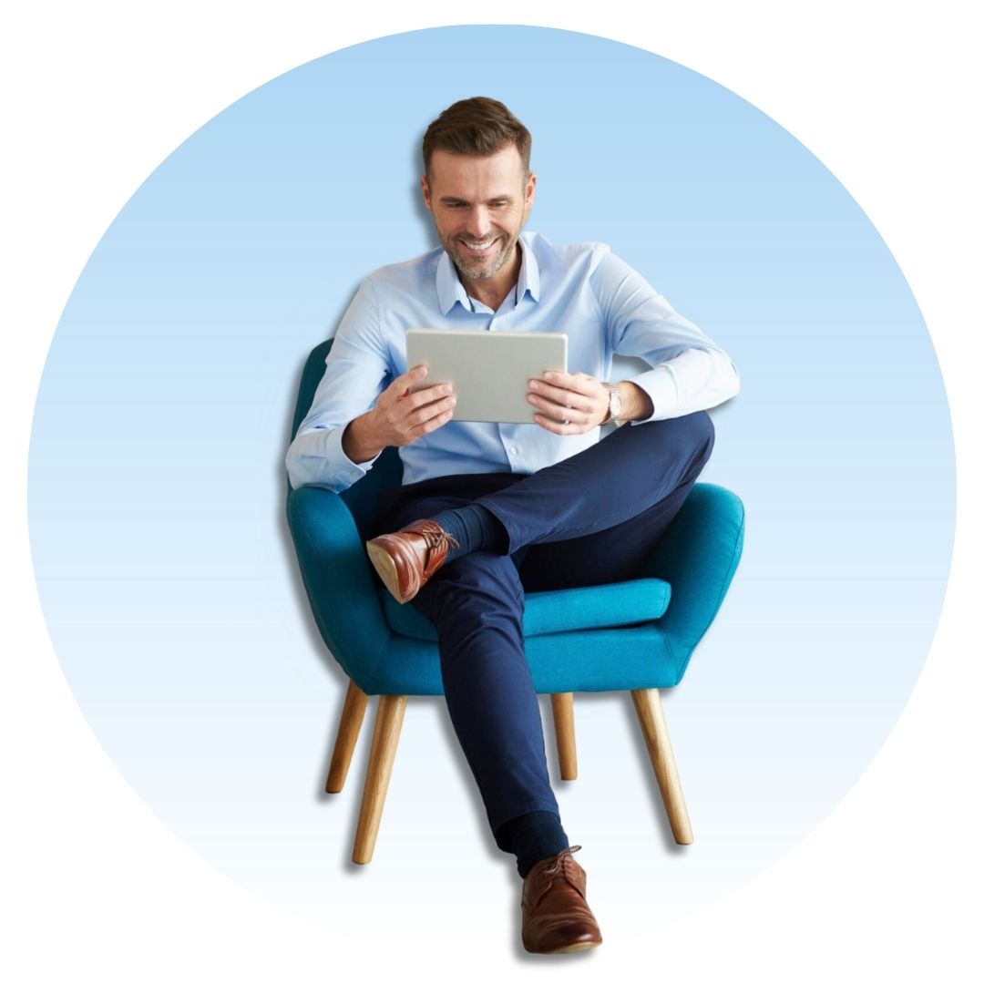 Businessman with tablet